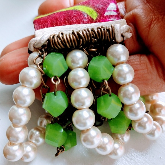 Handmade Multi Strand Pearls  Bracelet - Picture 1 of 4